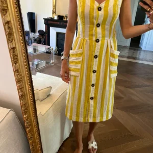 Robe Frnch à rayures jaunes