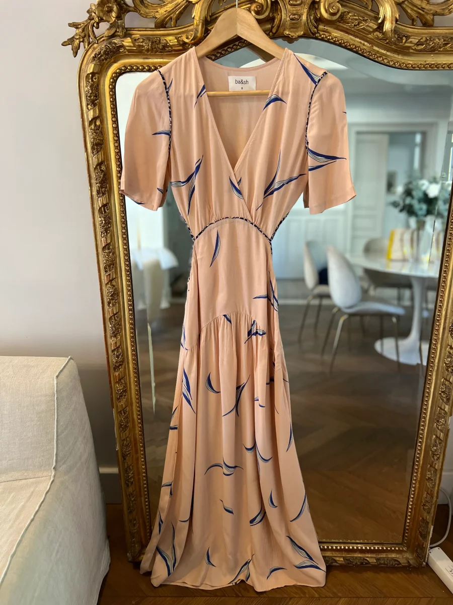 Robe Ba&sh Tiana longue rose pale – Image 5