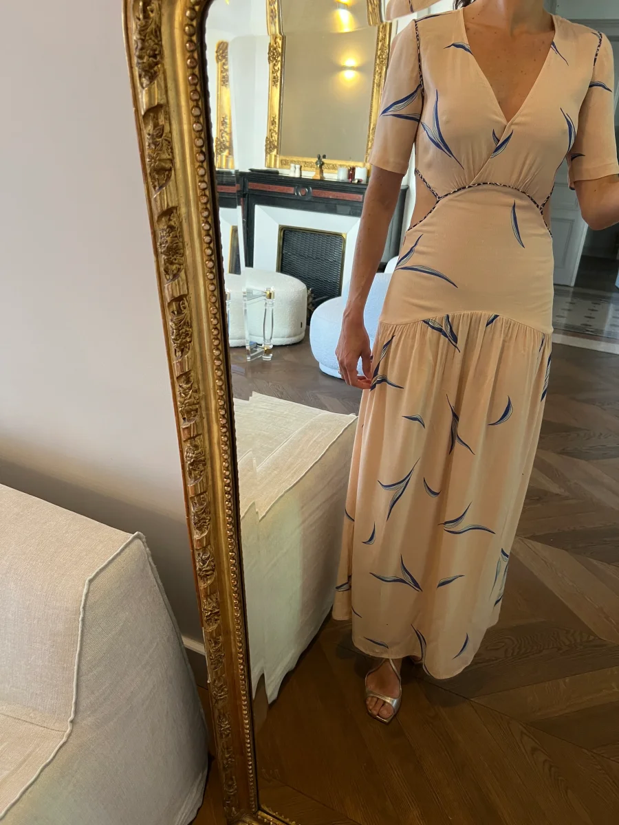 Robe Ba&sh Tiana longue rose pale – Image 4