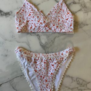 Lucie Gabossi - Sabo Swim Maillot de bain deux pièces blanc et orange
