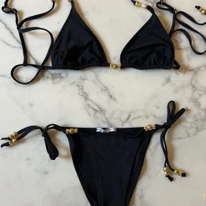 Lucie Gabossi - Chichi Castelango Paris Maillot de bain deux pièces Oxana noir à perles