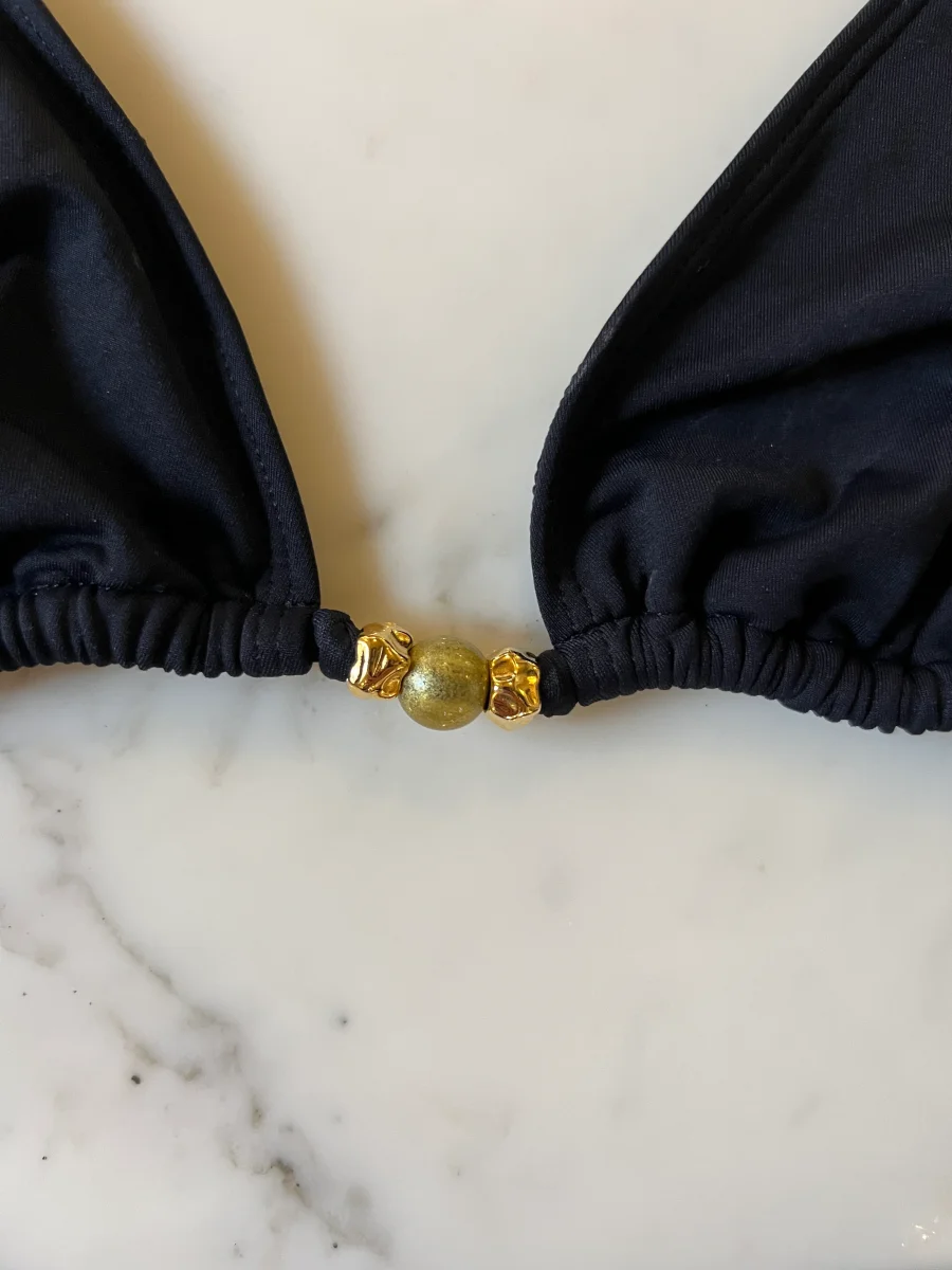 Lucie Gabossi - Chichi Castelango Paris Maillot de bain deux pièces Oxana noir à perles – Image 5