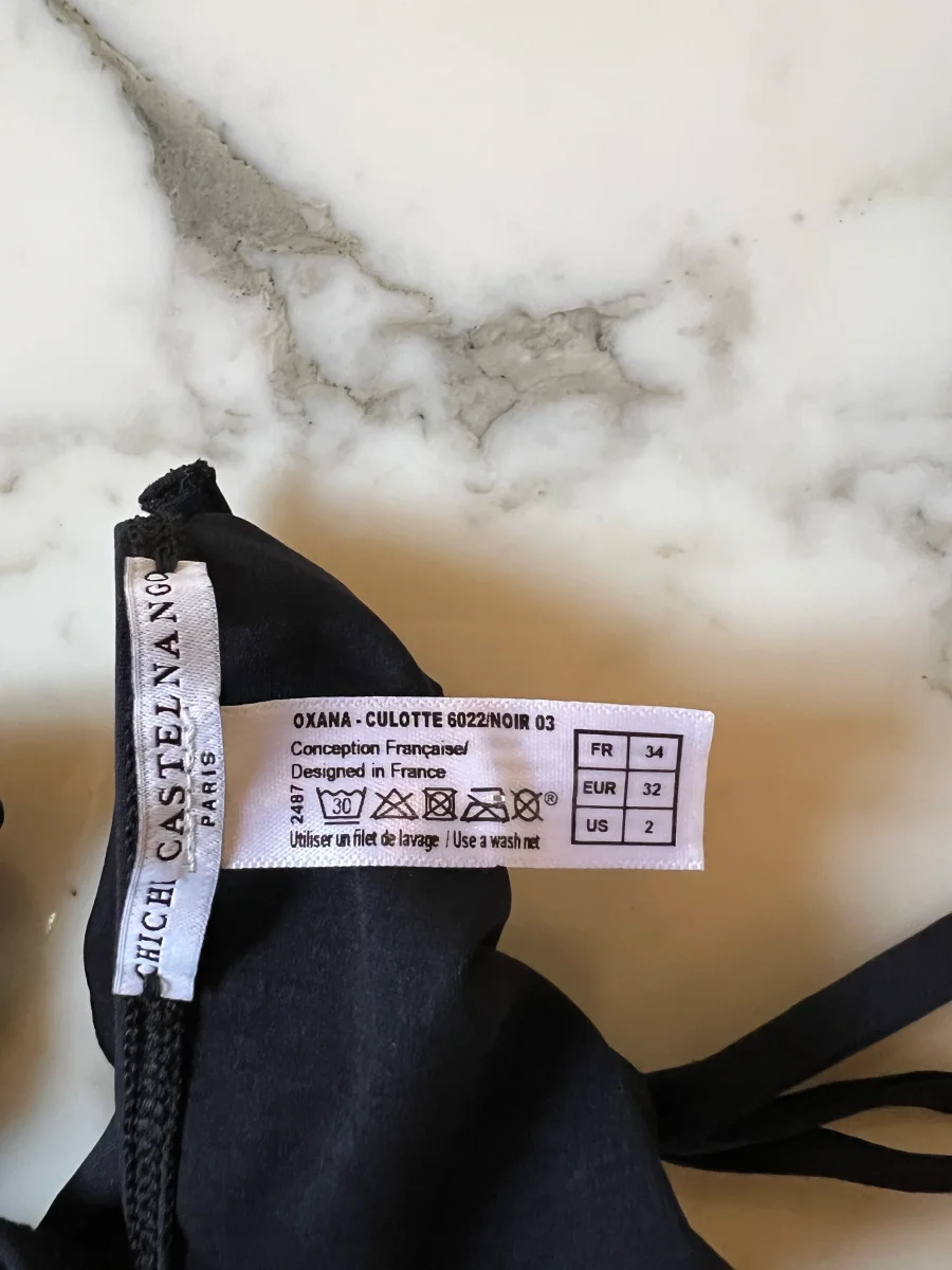 Lucie Gabossi - Chichi Castelango Paris Maillot de bain deux pièces Oxana noir à perles – Image 7