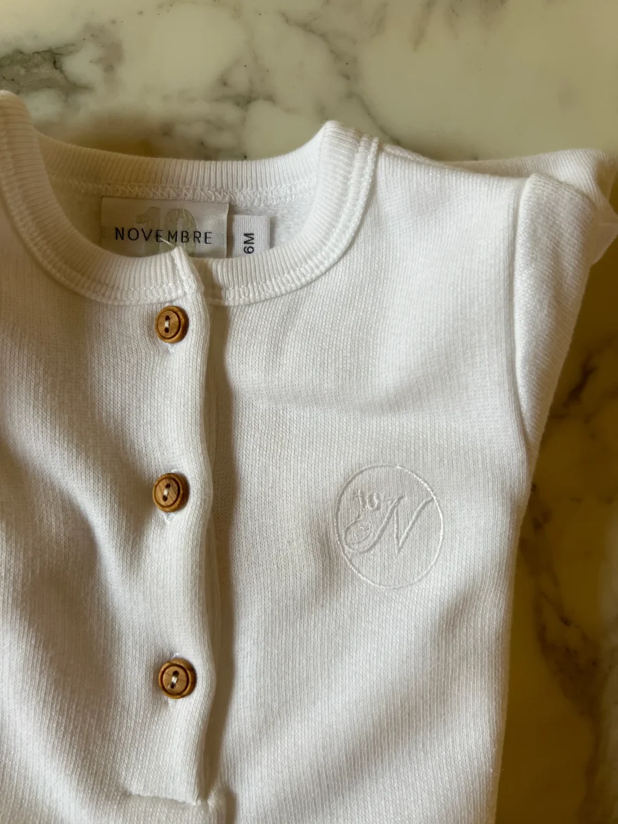 10 Novembre - Pyjama blanc Alessio Neuf T.6 mois – Image 8