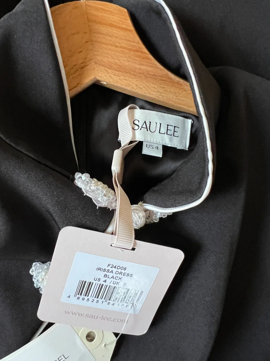 Flora Coquerel - Saulee Robe Neuve noire Irissa perles T.36 – Image 7