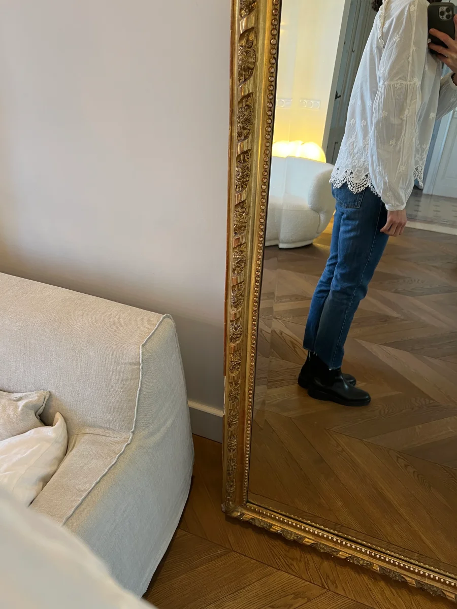 Blouse Balzac blanc col montant – Image 6