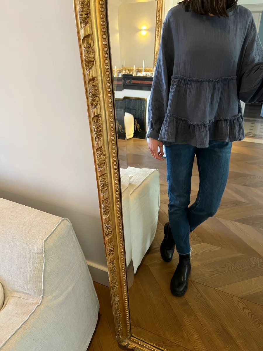 Blouse SAAJ bleue – Image 3