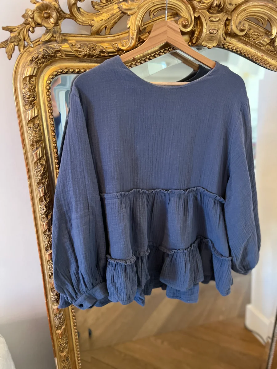 Blouse SAAJ bleue – Image 7