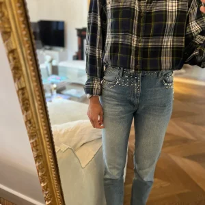 Marine Lorphelin Chemise Gap à carreaux