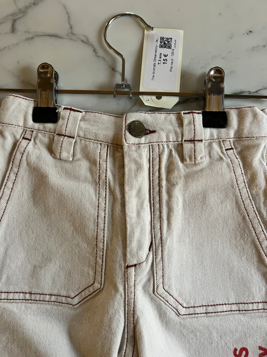 Lucie Gabossi -The Animals Observatory Jean beige T.3ans – Image 4