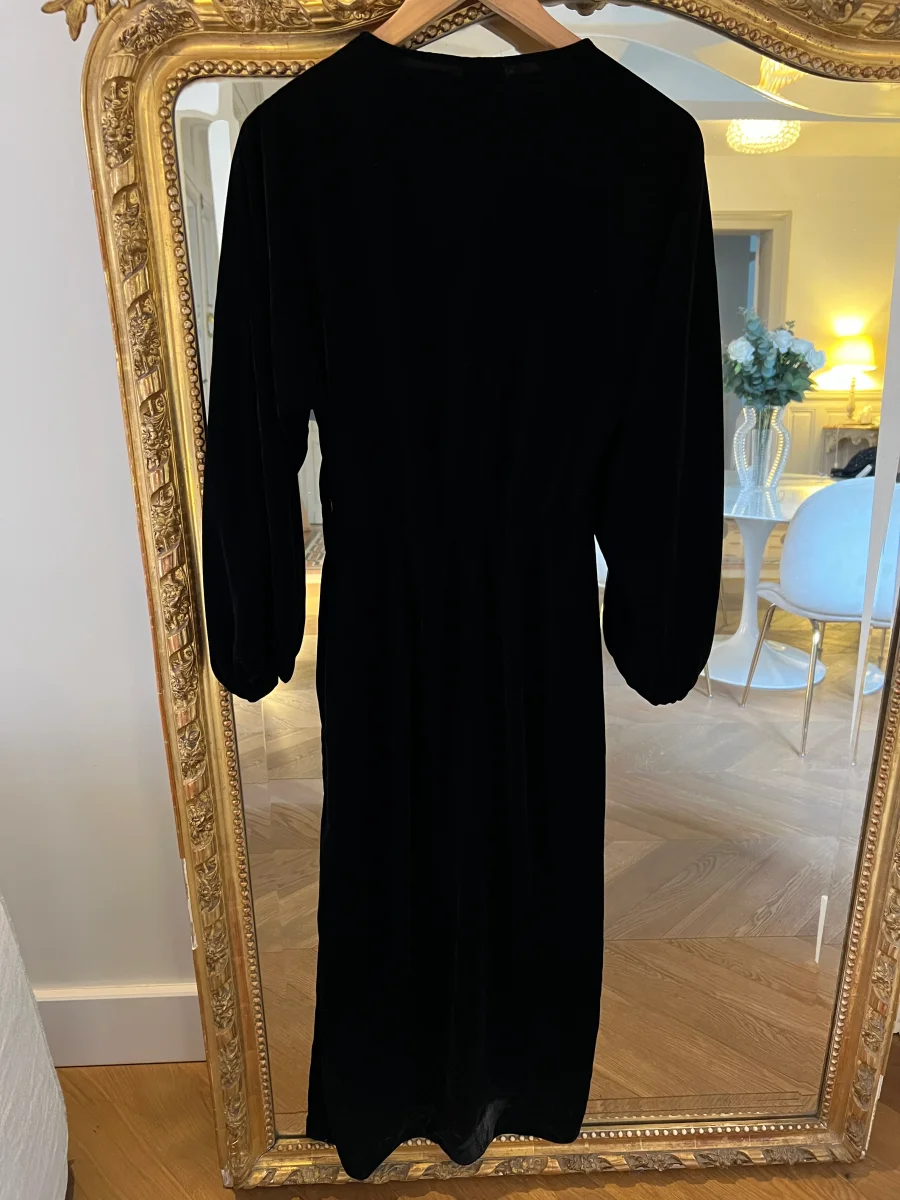 Tajine Banane - Robe reglisse longue velours T.XS – Image 4