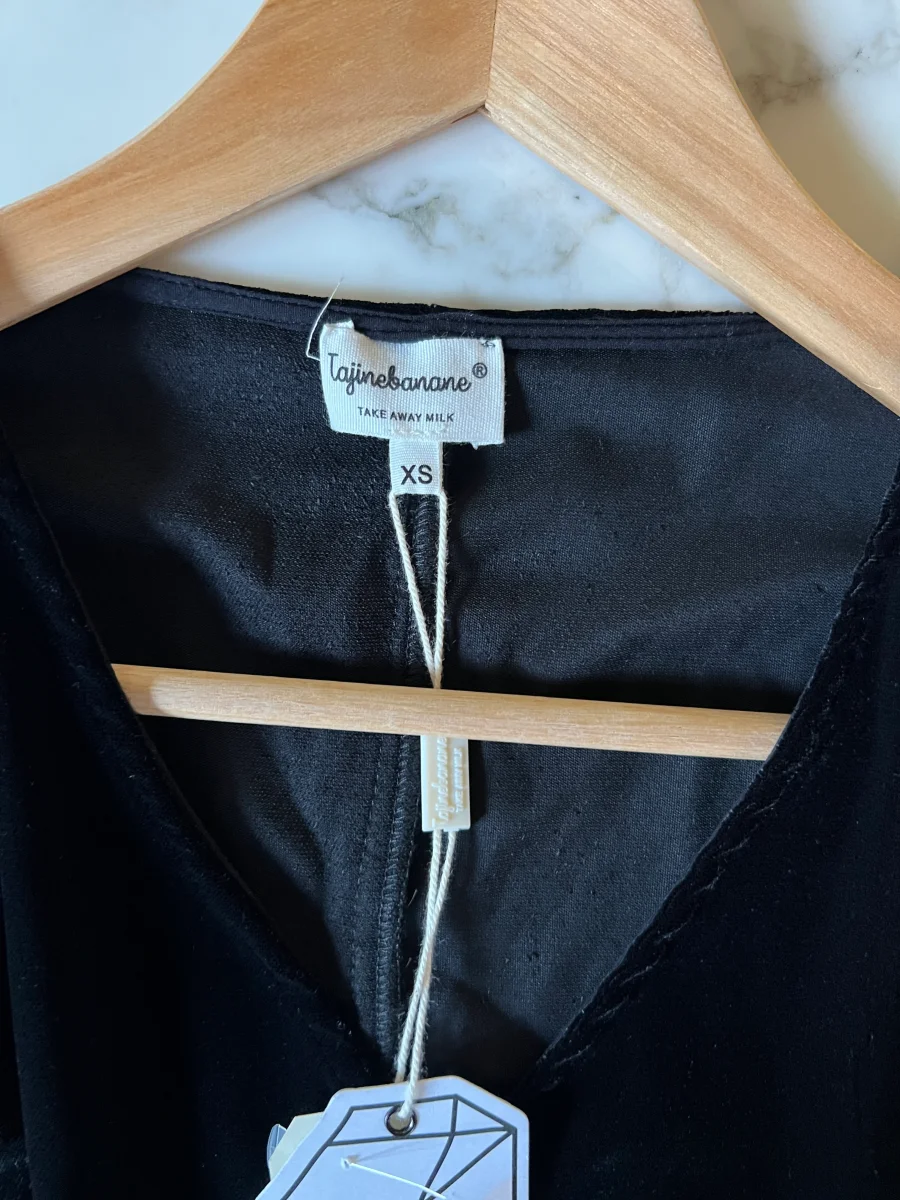 Tajine Banane - Robe reglisse longue velours T.XS – Image 6