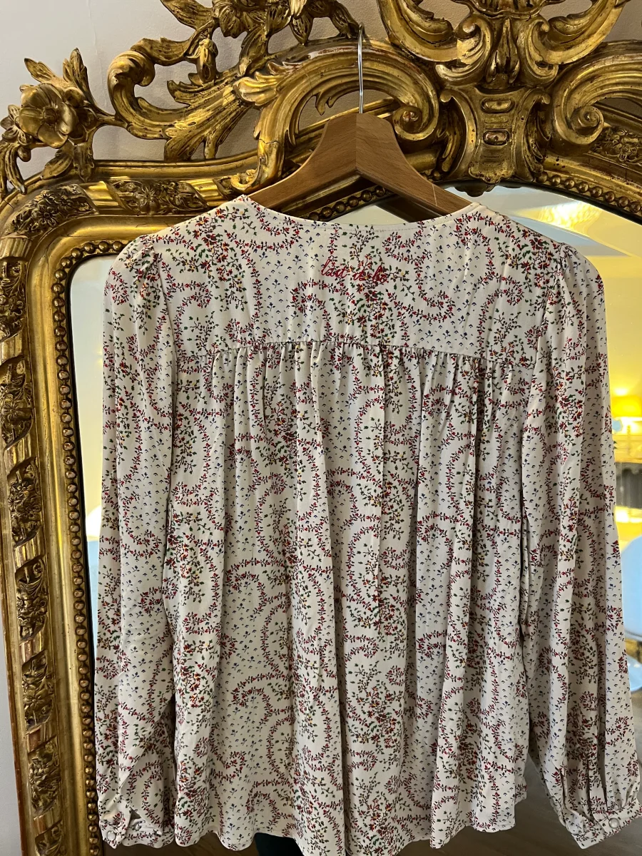 Tajine Banane - Blouse d'allaitement fleurie ecru T.XS – Image 4