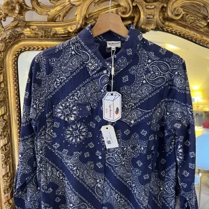 Tajine Banane - Chemise d'allaitement bleu bandana T.XS