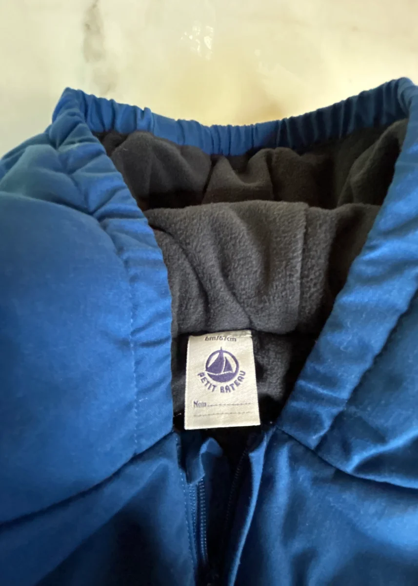 Combinaison pilote bleu foncé Petit Bateau 6 mois – Image 5