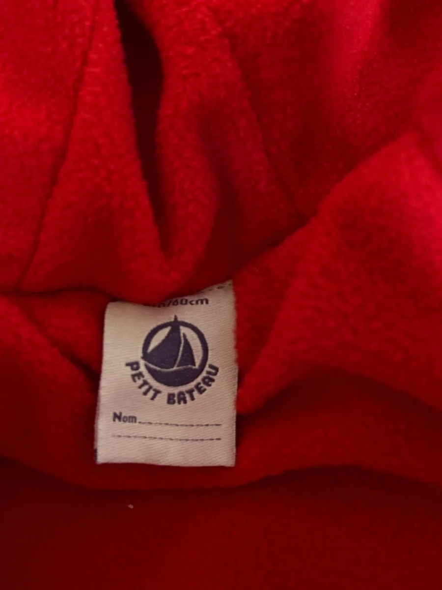 Combinaison pilote rouge avec capuche ourson Petit Bateau 3 mois – Image 6
