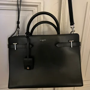 Jade Leboeuf - Letanneur Sac noir cuir lisse Emilie Grand modèle