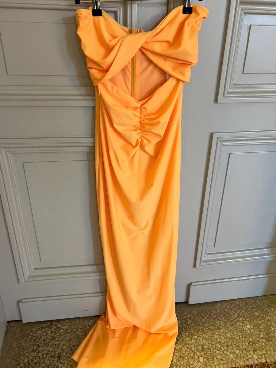 Lucie Gabossi -Suboo Robe longue bustier orange – Image 3