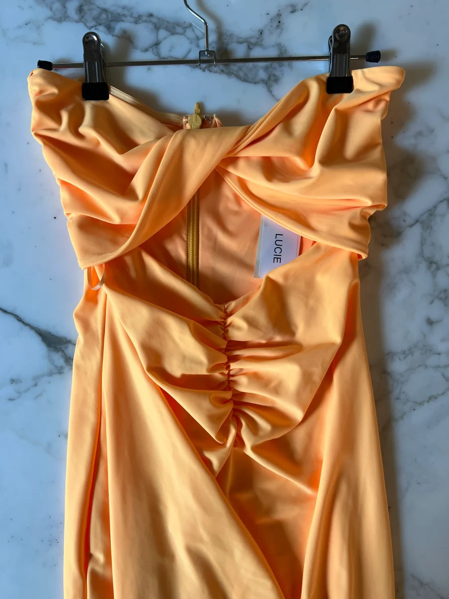 Lucie Gabossi -Suboo Robe longue bustier orange – Image 5