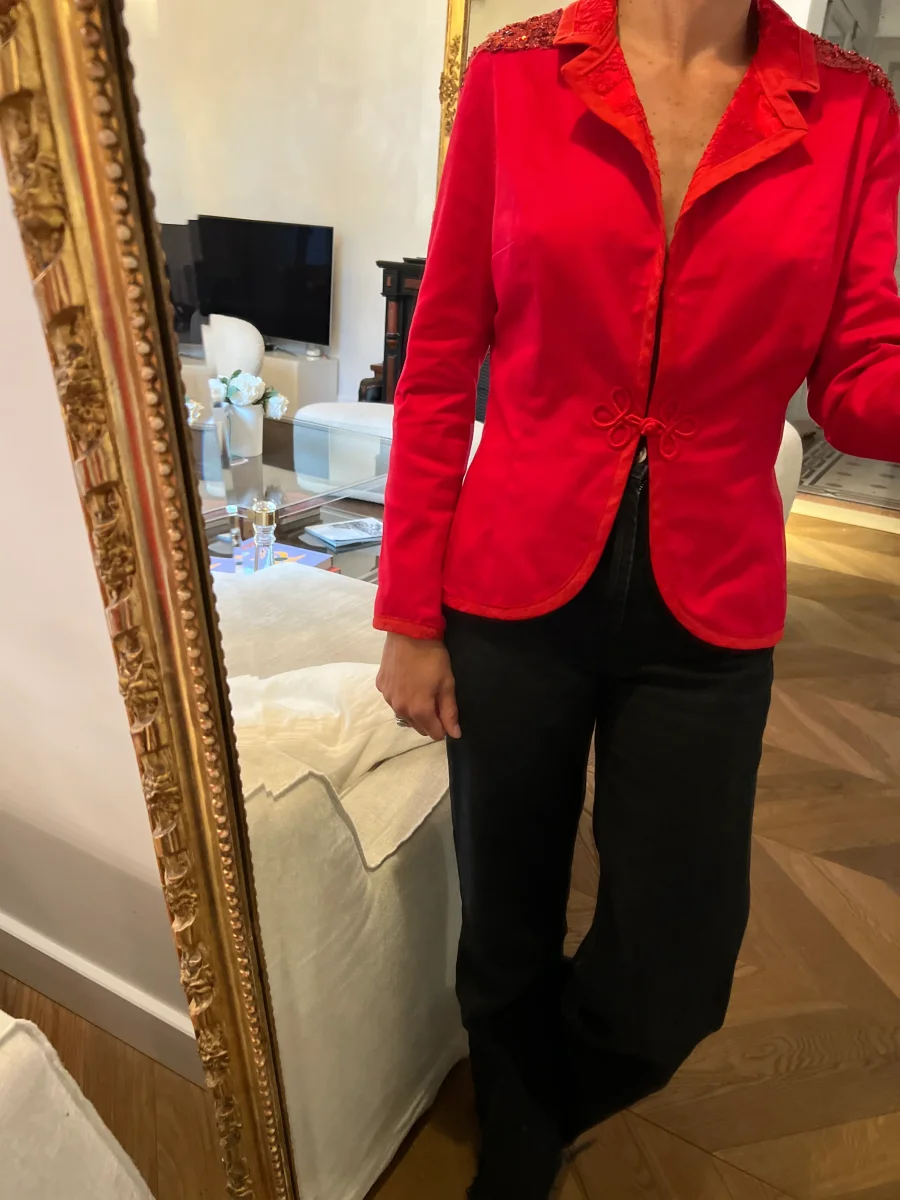 Marine Lorphelin Veste Laurent crépeau rouge – Image 4