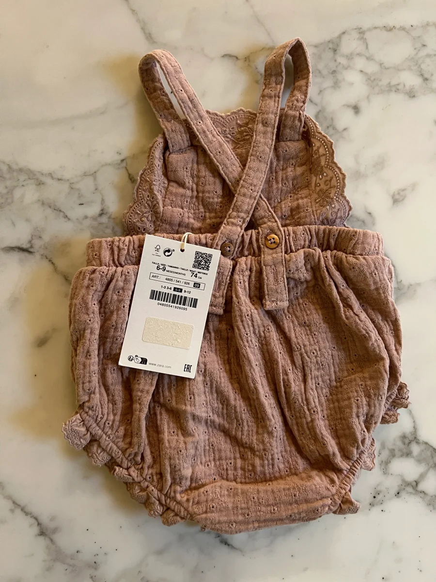 Zara - Bloomer Neuf vieux rose T.6-9mois – Image 3