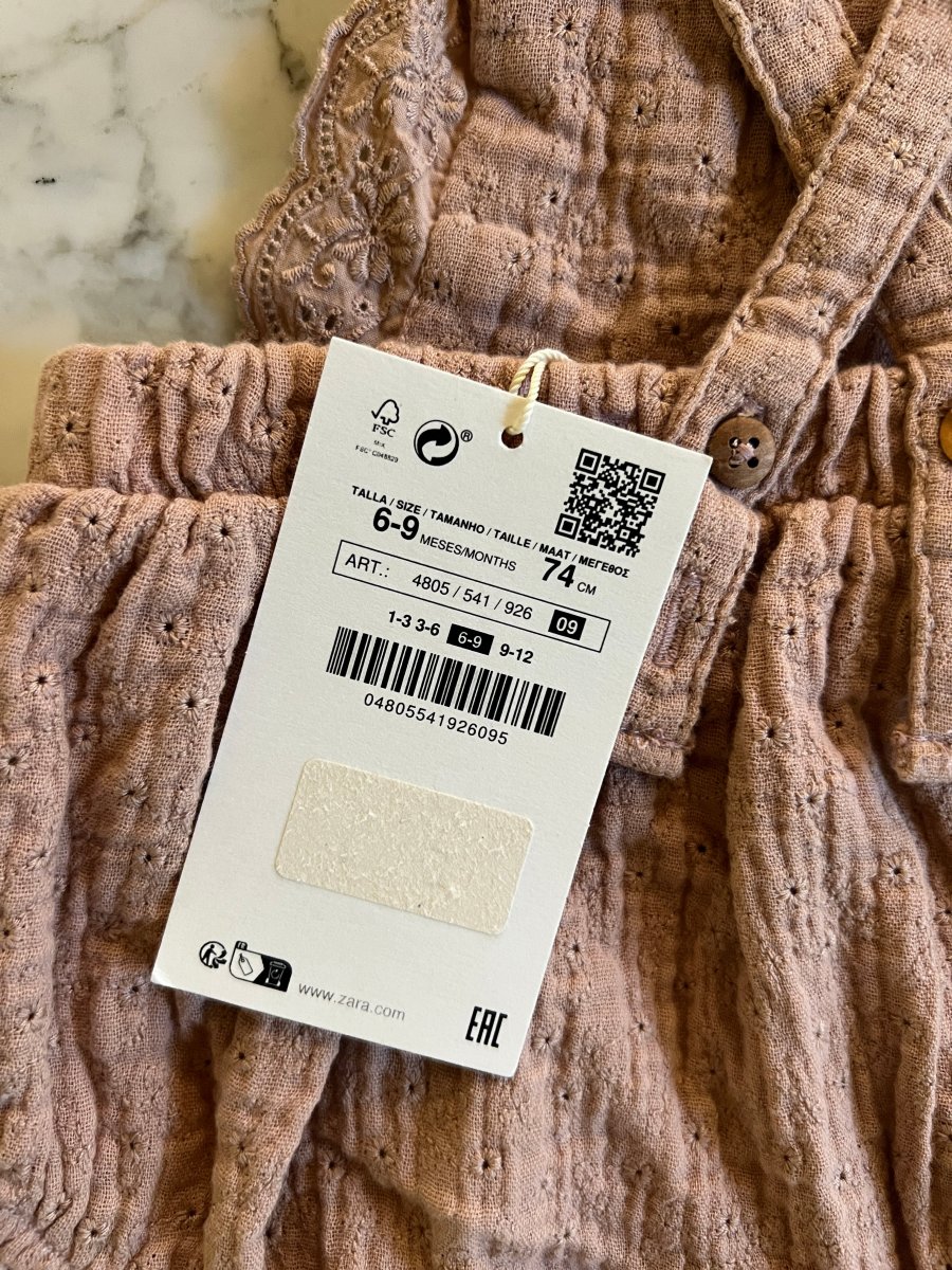 Zara - Bloomer Neuf vieux rose T.6-9mois – Image 4