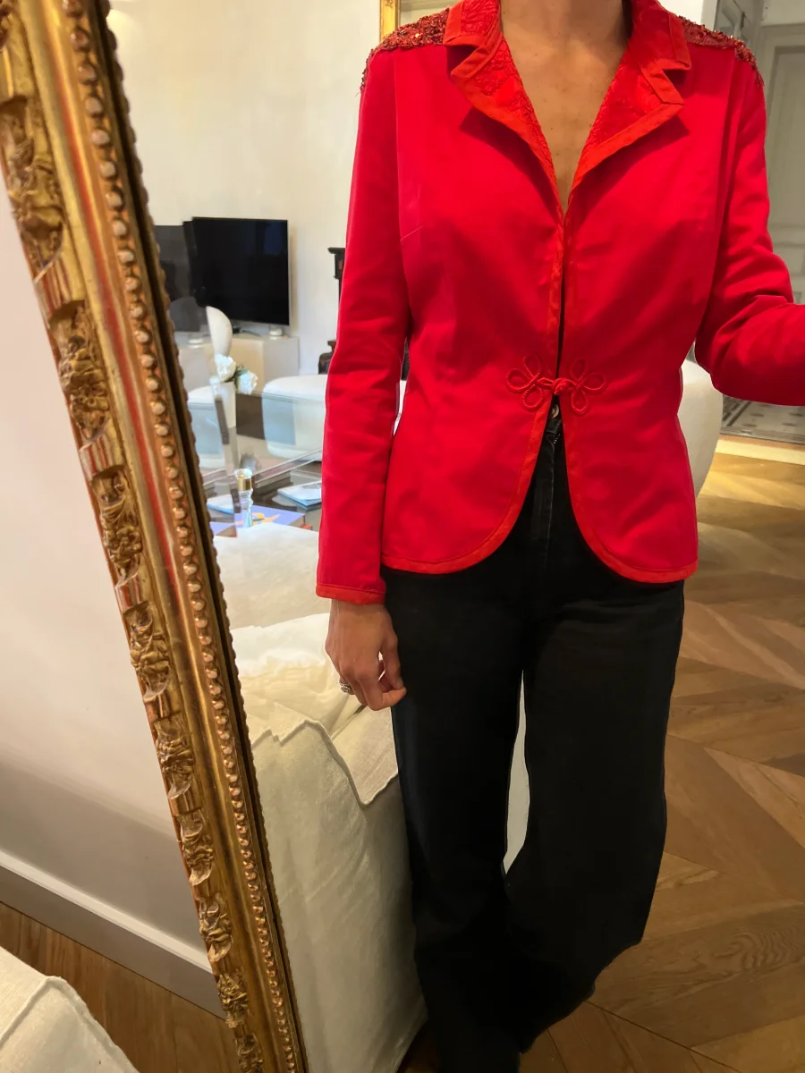 Marine Lorphelin Veste Laurent crépeau rouge – Image 3