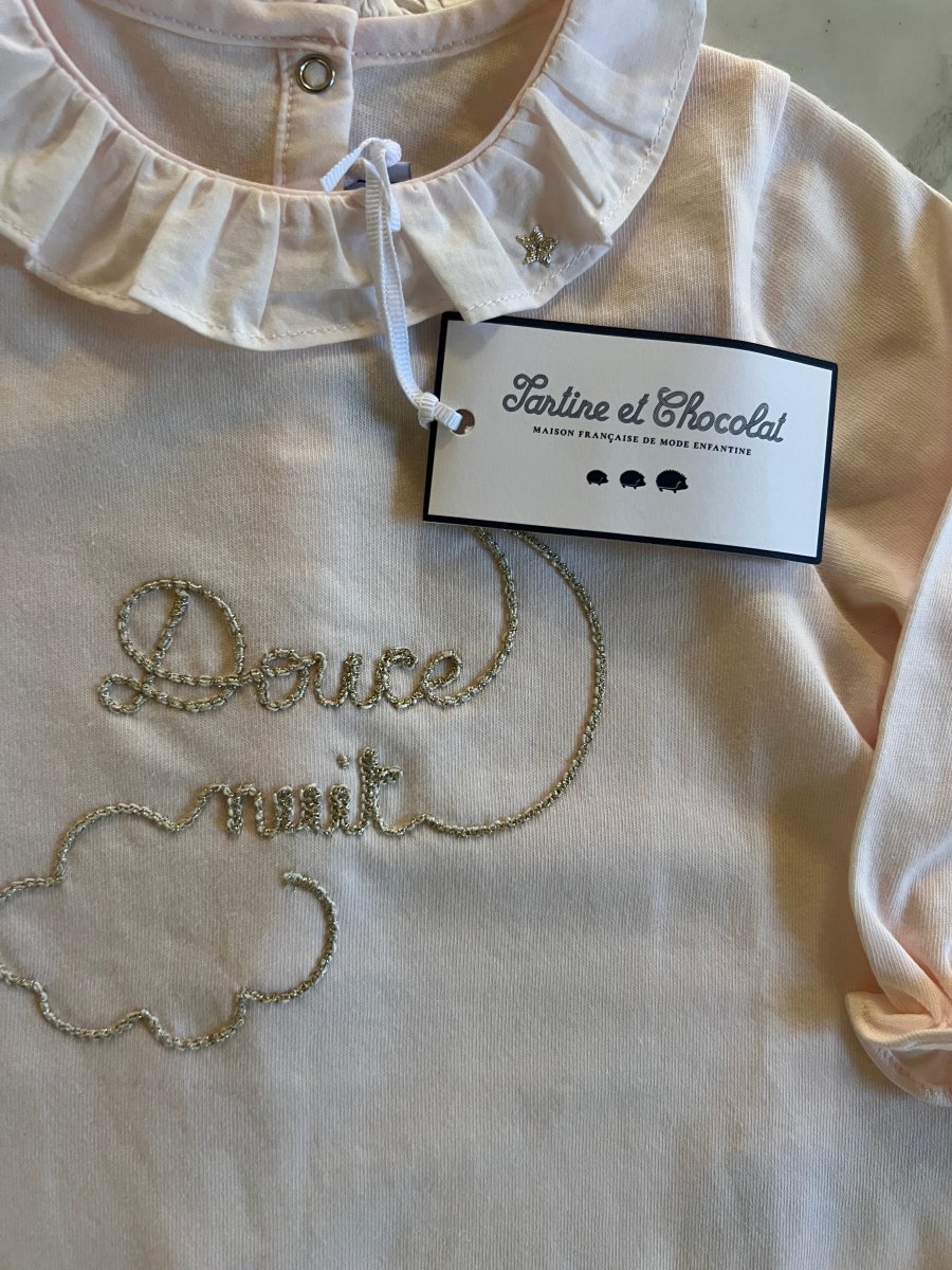Tartine et Chocolat - Pyjama rose collerette Neuf T.9mois – Image 3