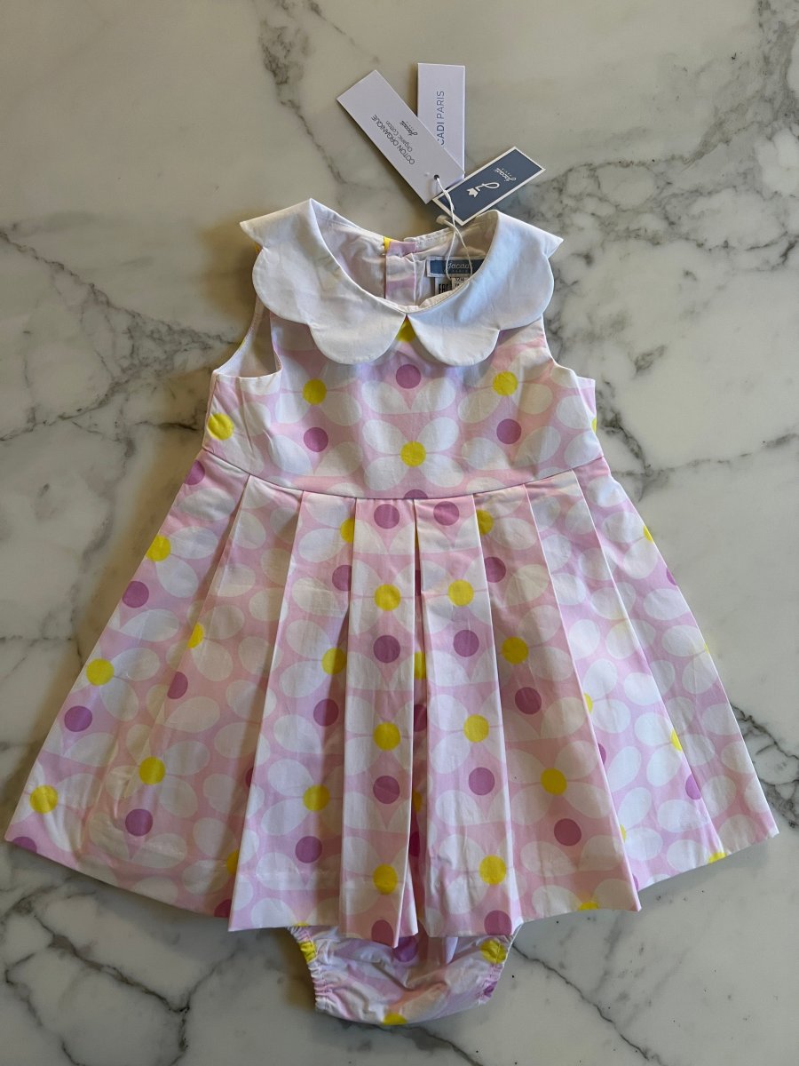 Jacadi - Robe neuve col pétale rose Neuve T.12 mois – Image 2