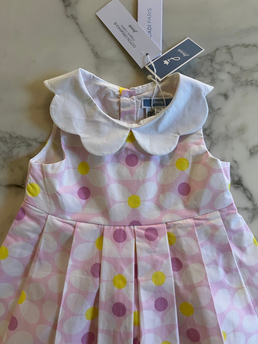 Jacadi - Robe neuve col pétale rose Neuve T.12 mois – Image 3