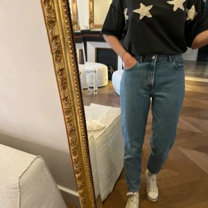 T shirt We The Free oversize gris étoiles