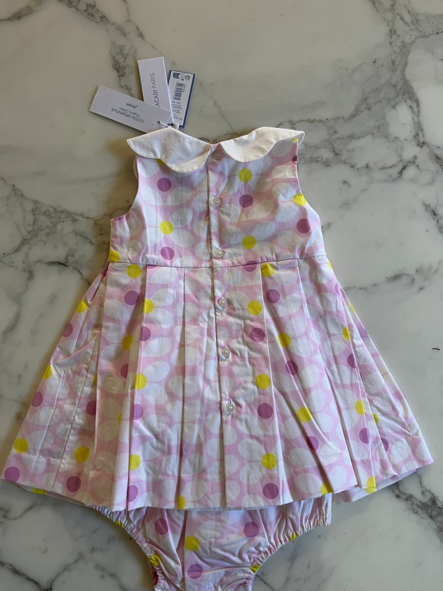 Jacadi - Robe neuve col pétale rose Neuve T.12 mois – Image 5