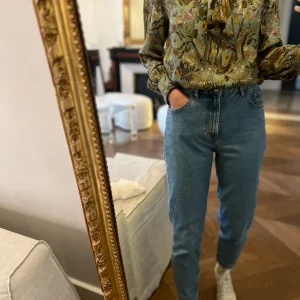 Blouse à fleurs vert d eau