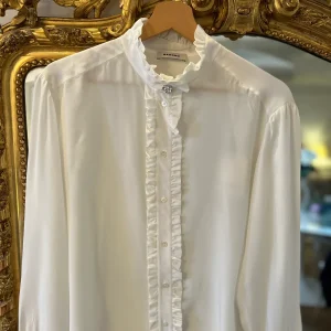 Blouse Sandro Neuf en soie Blanc