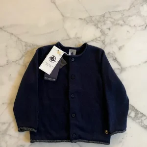 Petit Bateau - Cardigan bleu marine Neuf T.18 mois