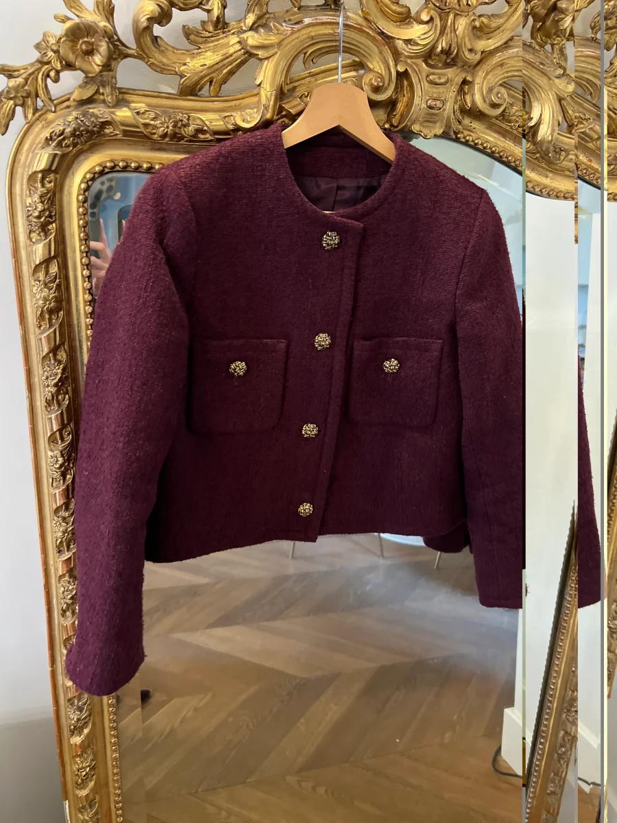 Veste Ba&sh prune boutons dorés – Image 6