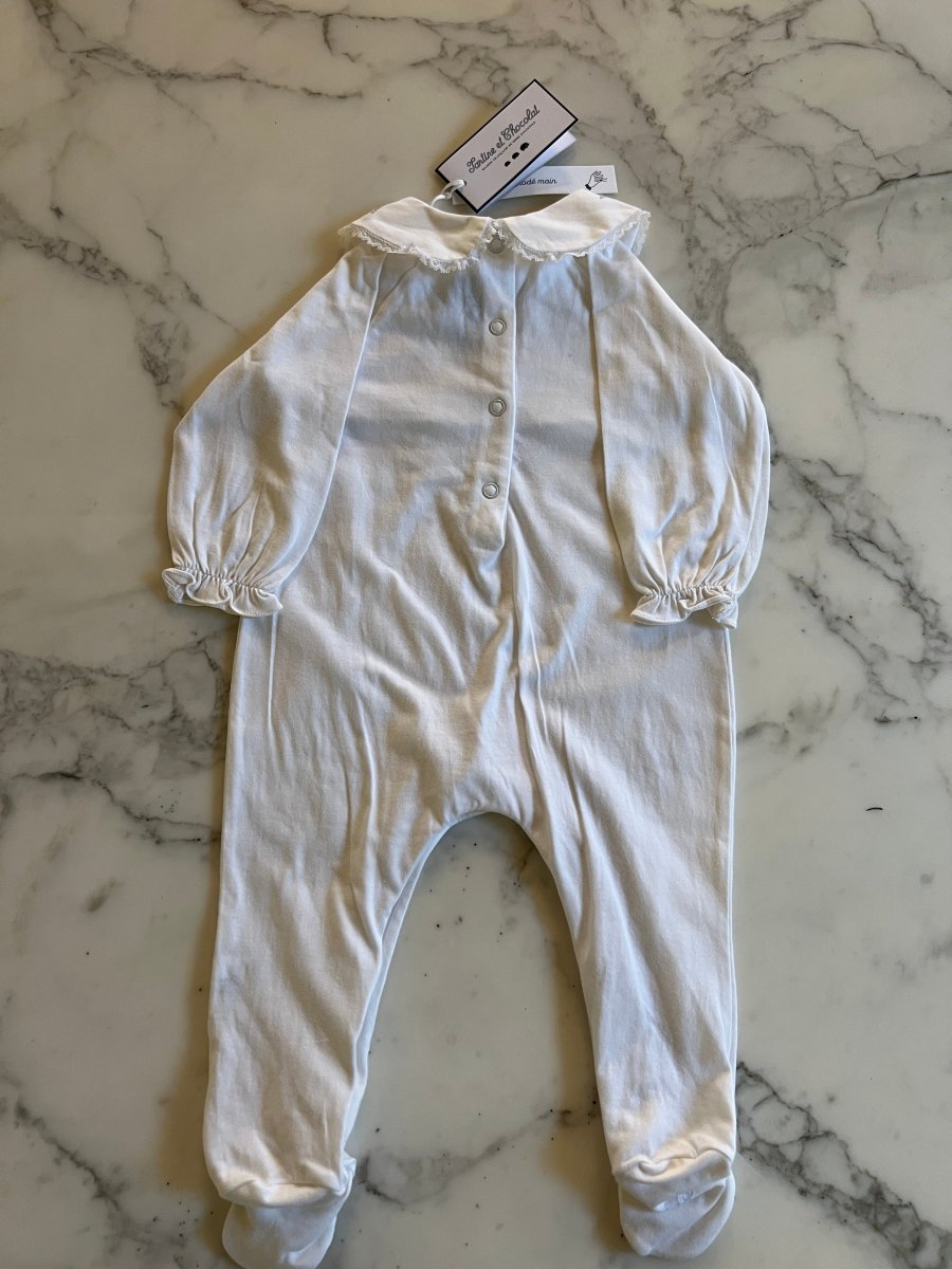 Tartine et Chocolat - Pyjama col claudine à fleurs Neuf T.6 mois – Image 5