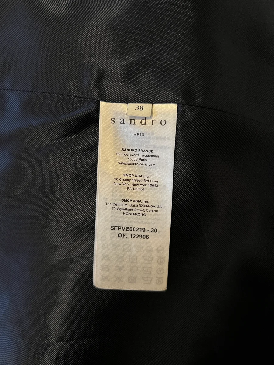 Veste Sandro en laine rouge pied de poule – Image 7