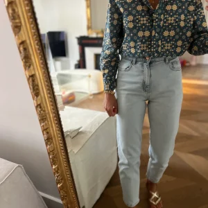 Ines de la Fressange - Chemise à fleurs bleu