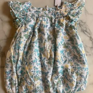 Tartine&Chocolat - Bloomer fleuri vert Neuf T.18mois