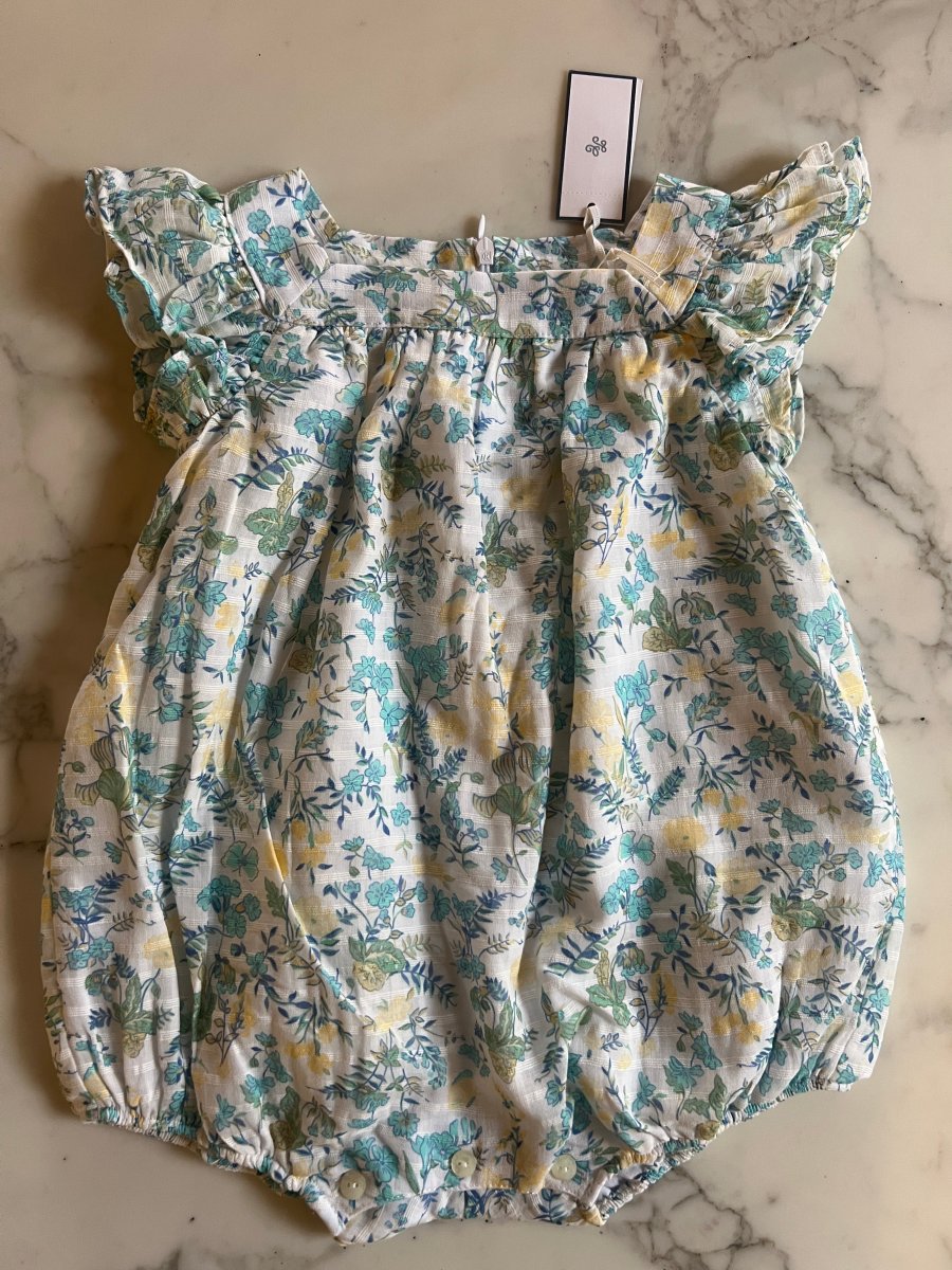 Tartine&Chocolat - Bloomer fleuri vert Neuf T.18mois – Image 2