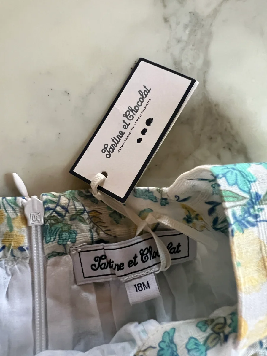 Tartine&Chocolat - Bloomer fleuri vert Neuf T.18mois – Image 3