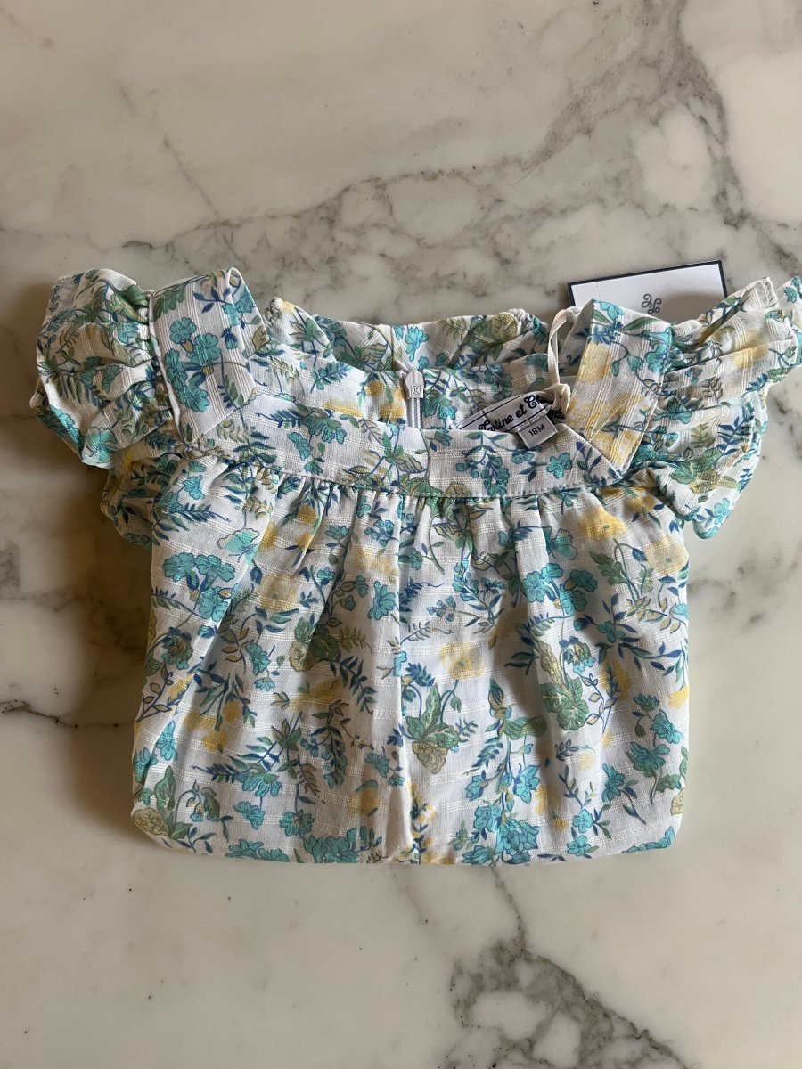 Tartine&Chocolat - Bloomer fleuri vert Neuf T.18mois – Image 4