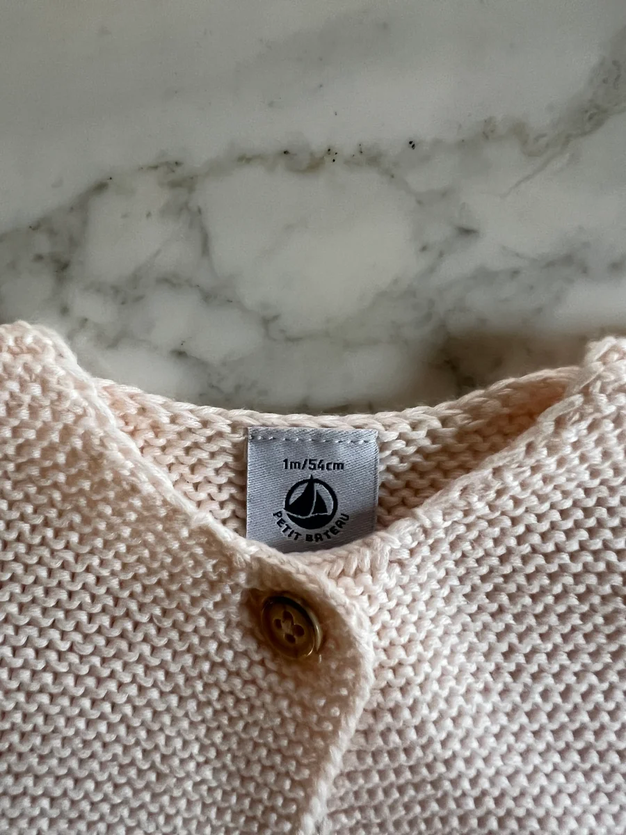 Petit Bateau - Cardigan ecru Neuf T.1 mois – Image 3