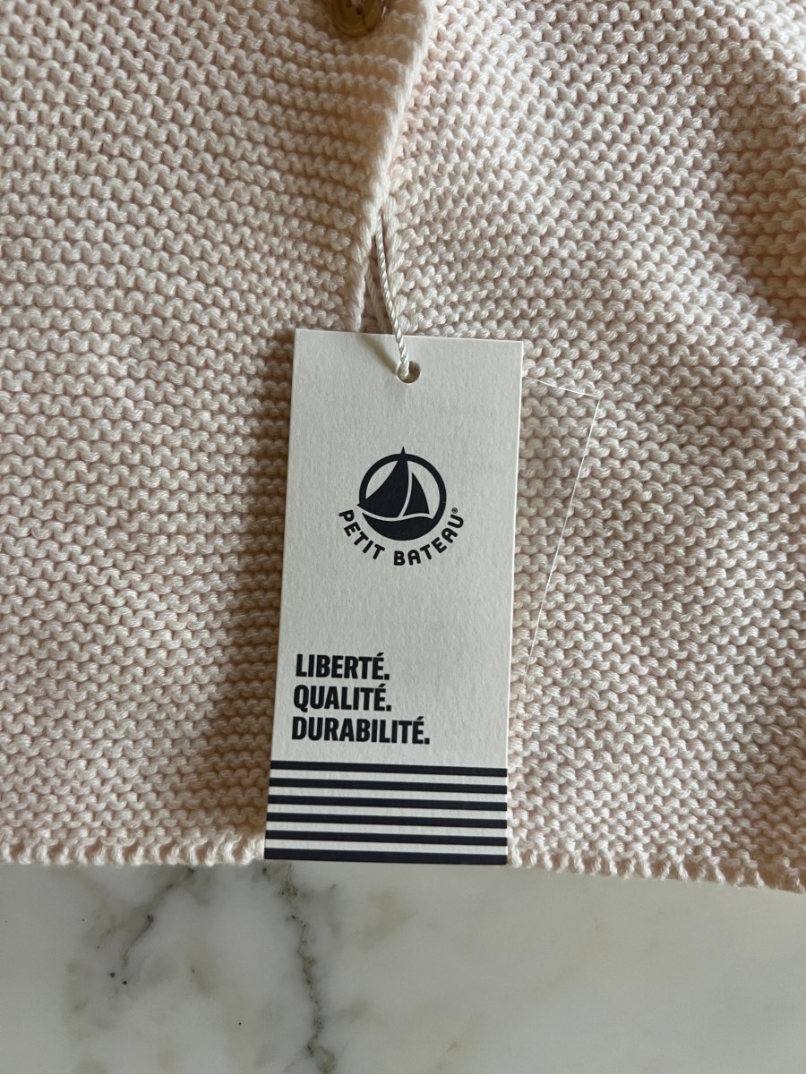 Petit Bateau - Cardigan ecru Neuf T.1 mois – Image 6