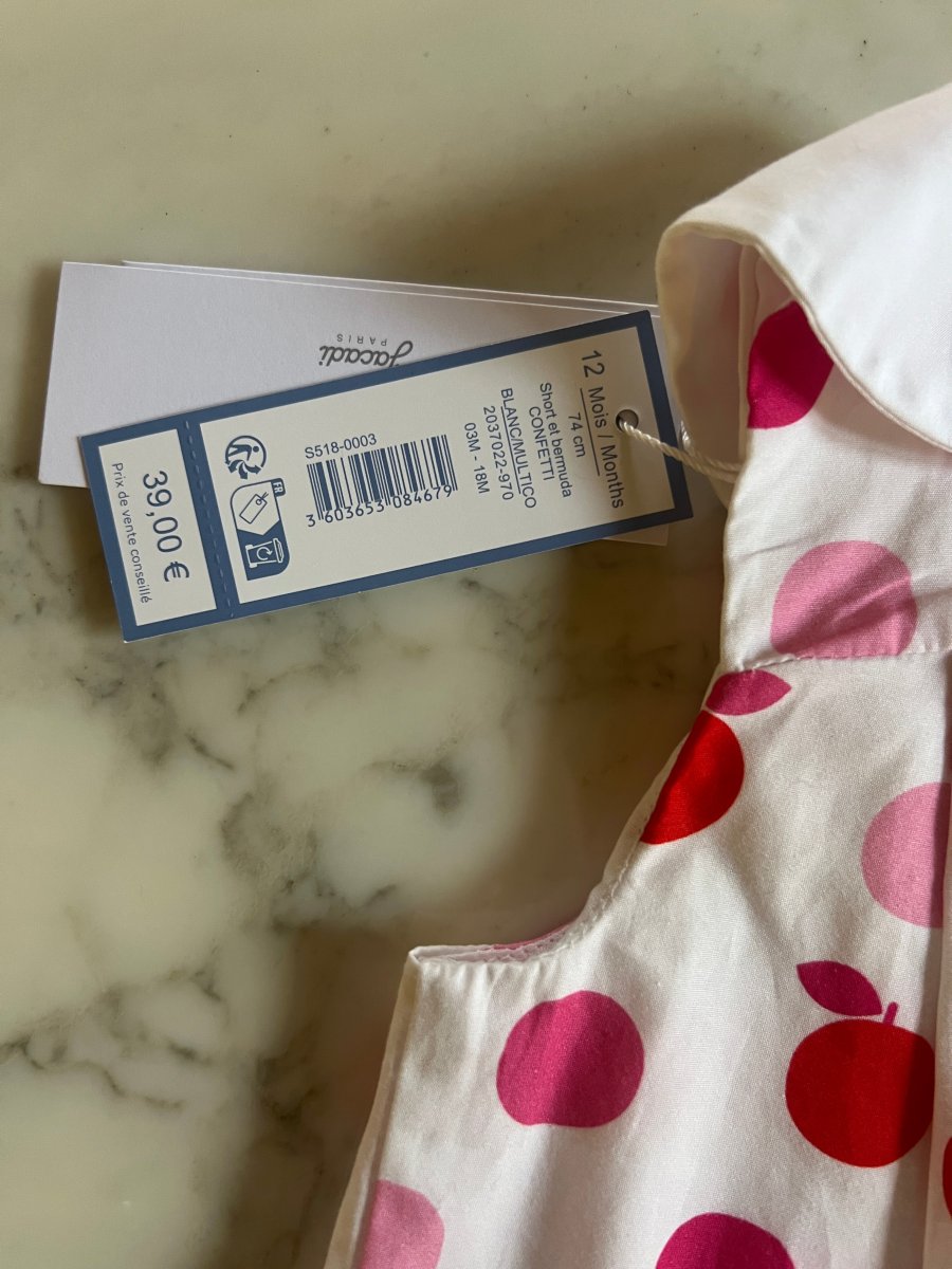 Jacadi - Bloomer pommes Neuf T.12 mois – Image 5