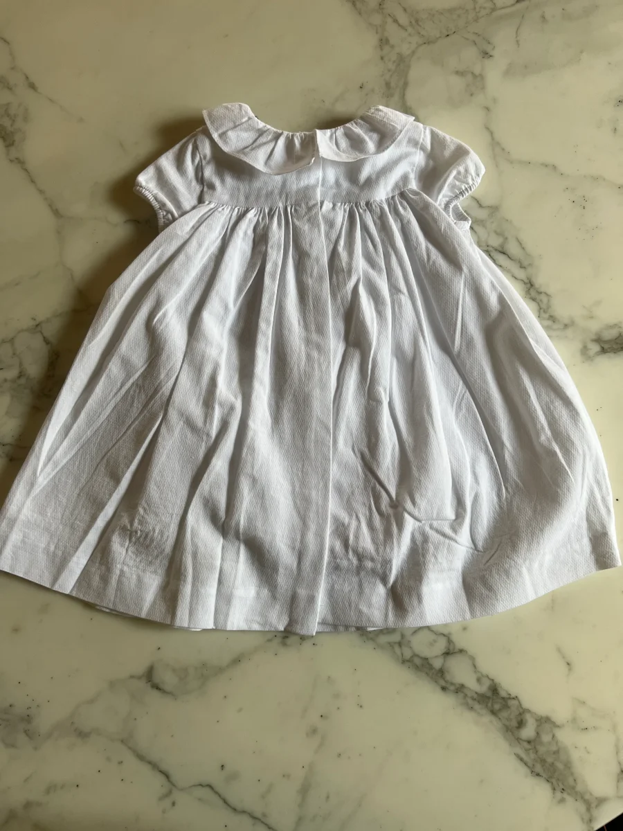 Cyrillus - Robe lafayette blanche Neuve T.6mois – Image 4