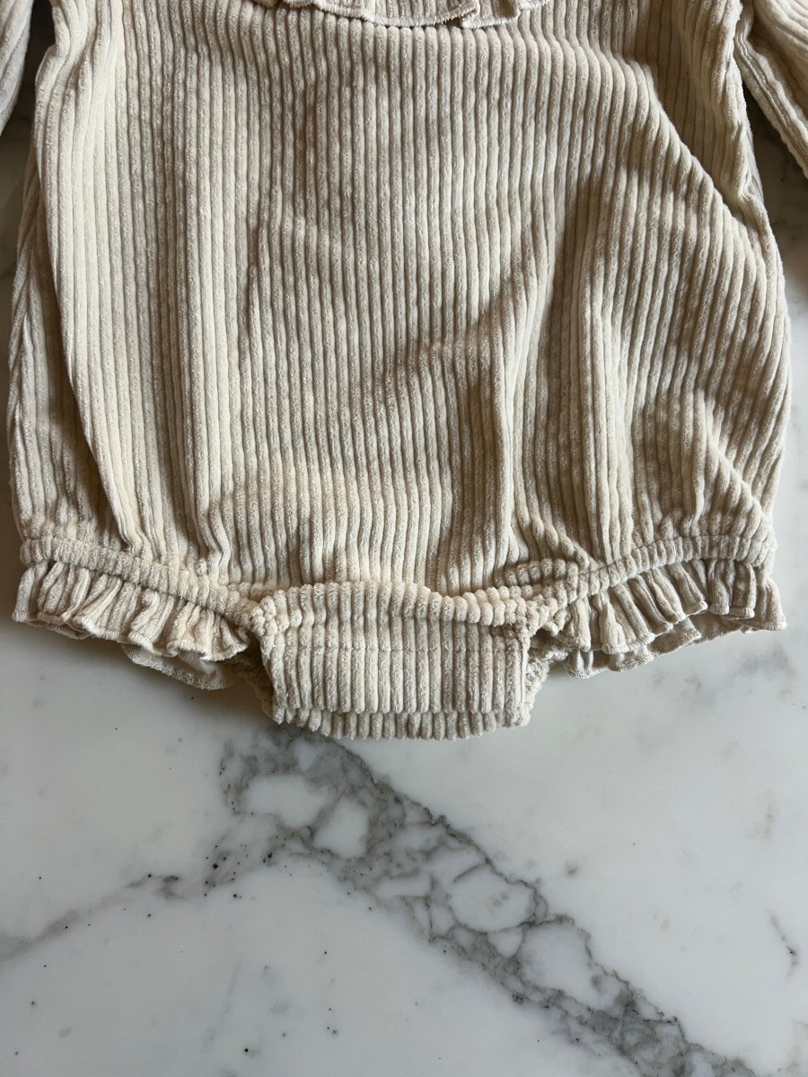 Kiabi - Bloomer ecru cotelé en velours T.6mois – Image 4