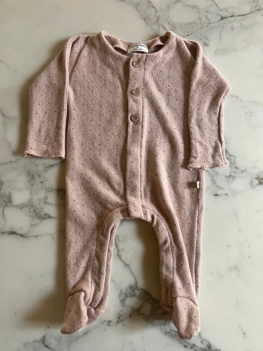 1 + in the family - Pyjama vieux rose T.3 mois