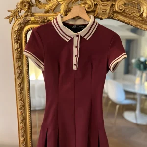 Robe Zara prune col beige